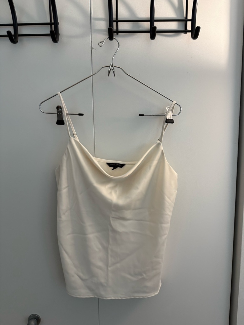 Banana Republic Cream Satin Cowl Neck Tank